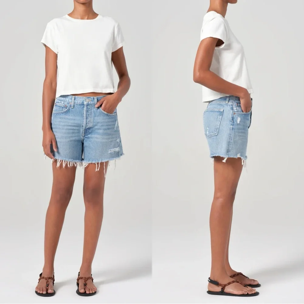 Agolde Parker Long Short In Swap Meet Size 34 - Picture 6 of 14